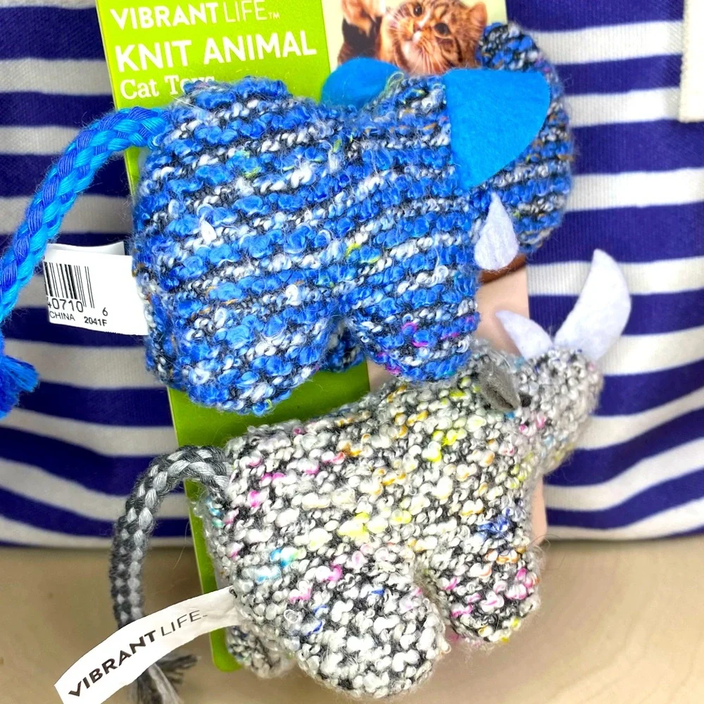 🔥5/$25🔥Vibrant Life Knit Animal Cat Toys w/ Catnip - Hunt